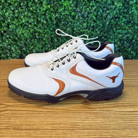 University of Texas UT Logo Footjoy Contour Series Men's Golf Shoes Sz 11.5 US - Picture 1 of 10